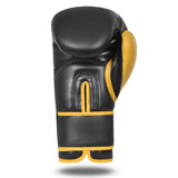 Boxing Gloves, Pro Training Sparring, Maya Hide Leather, Muay Thai MMA Kickboxing, Unisex Adult Multi Layered, 8oz-14oz (Black/Gold)