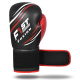 Unisex Adult Boxing Gloves, Pro Training Sparring, Maya Hide Leather, Muay Thai MMA Kickboxing Multi Layered, 8oz-14oz (Black/Red)
