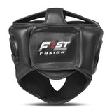 Boxing Head Guard, Maya Hide Leather Headgear Protection for Kickboxing Muay Thai MMA Training Taekwondo, Padded Guards, Adjustable-Black