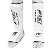 FF Muay Thai Shin in Step, Kickboxing MMA Boxing Training Sparring Leg Foot Guards Cotton Cloth Elasticated Pair