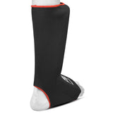 FF Muay Thai Shin in Step, Kickboxing MMA Boxing Training Sparring Leg Foot Guards Cotton Cloth Elasticated Pair-Black