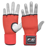 Boxing Inner Gloves Cotton Cloth Stretchable Gel Padded Kickboxing MMA Training Gloves Long Wrist Support Gloves-Red