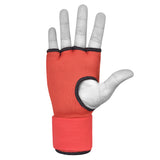 Boxing Inner Gloves Cotton Cloth Stretchable Gel Padded Kickboxing MMA Training Gloves Long Wrist Support Gloves-Red