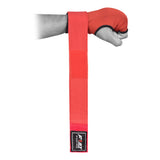 Boxing Inner Gloves Cotton Cloth Stretchable Gel Padded Kickboxing MMA Training Gloves Long Wrist Support Gloves-Red