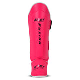 FF MMA Shin Guards Padded Muay Thai Leg Guards with Instep Protection for Kickboxing Training Sparring x2 Pink