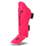 FF MMA Shin Guards Padded Muay Thai Leg Guards with Instep Protection for Kickboxing Training Sparring x2 Pink