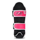 FF MMA Shin Guards Padded Muay Thai Leg Guards with Instep Protection for Kickboxing Training Sparring x2 Pink