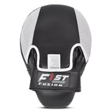 Boxing Focus Strike Pads Curved Punching MMA Muay Thai Training Sparring Kickpad Shields Pair Black-White