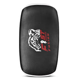 Thai Kick Boxing Pad, Professional Training Strike Shield, Black Leather, MMA Kicking Heavy Duty Curved Thai Pad x1